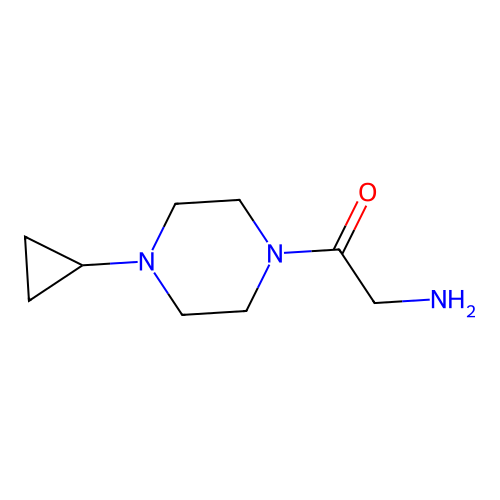 2-Amino-1-(4-cyclopropylpiperazin-1-yl)ethan-1-one structure