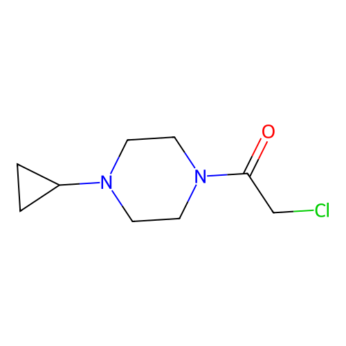 2-Chloro-1-(4-cyclopropyl-1-piperazinyl)-ethanone structure