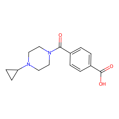 4-(4-cyclopropylpiperazine-1-carbonyl)benzoic Acid structure