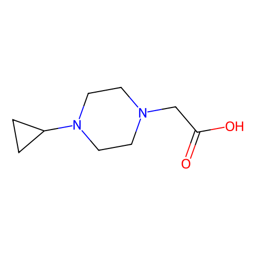 2-(4-cyclopropylpiperazin-1-yl)acetic Acid structure