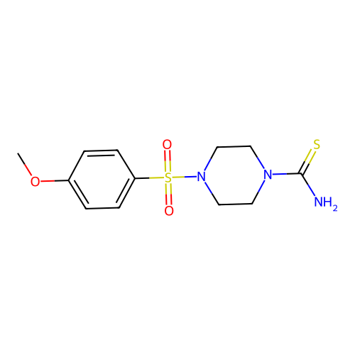 4-(4-Methoxyphenylsulfonyl)piperazine-1-carbothioamide structure