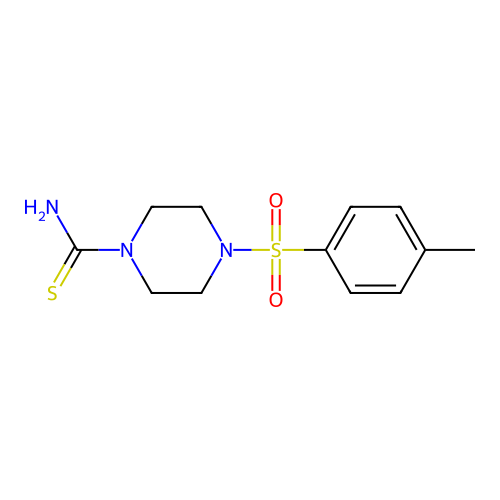 4-(4-Methylphenyl)sulfonylpiperazine-1-carbothioamide structure