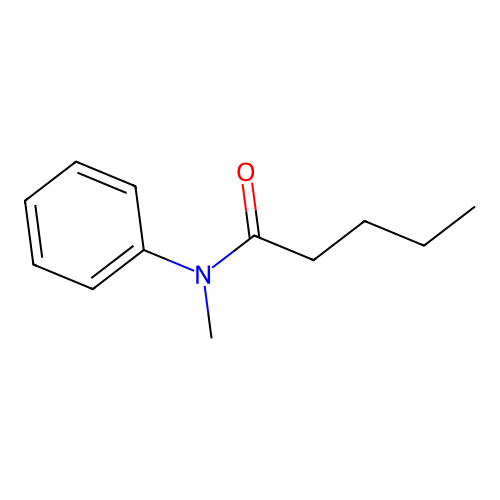N-methyl-N-phenylpentanamide structure
