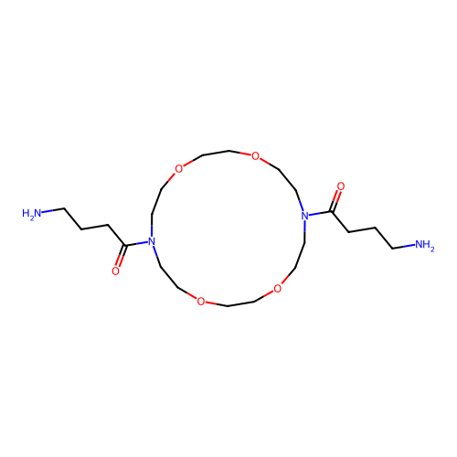 1,4,10,13-Tetraoxa-7,16-diazacyclooctadecane, 7,16-bis(4-amino-1-oxobutyl)- structure