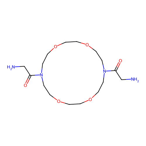 4,13-Diaza-1,7,10,16-tetraoxacyclooctadecane, 4,13-diglycyl- structure