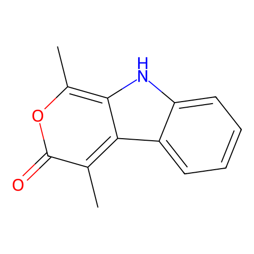 1,4-Dimethylpyrano[3,4-b]-indol-3-one structure