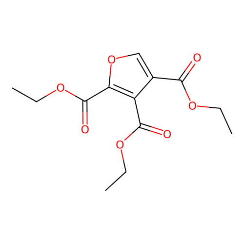 Triethyl furan-2,3,4-tricarboxylate structure