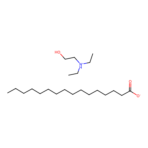Diethyl(2-hydroxyethyl)azanium;hexadecanoate structure