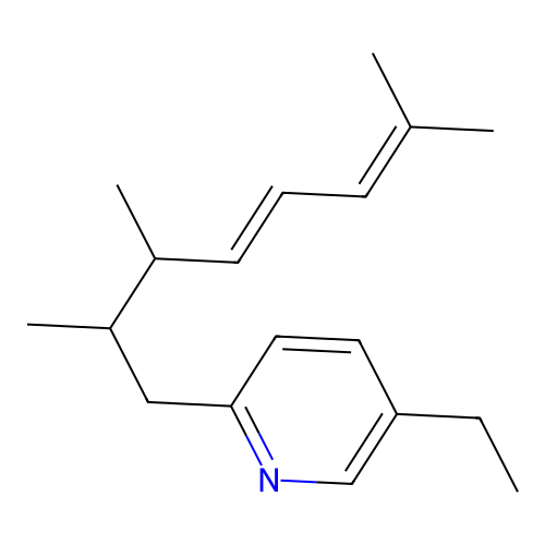 5-Ethyl-2-(2,3,7-trimethyl-4,6-octadien-1-yl)pyridine structure