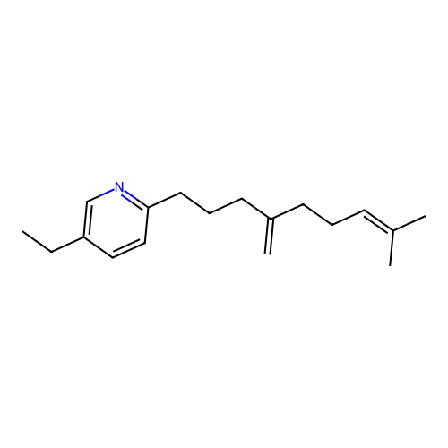 5-Ethyl-2-(8-methyl-4-methylenenon-7-enyl)pyridine structure