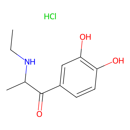 1-(3,4-Dihydroxyphenyl)-2-(ethylamino)propan-1-one hydrochloride structure