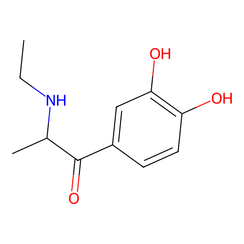 1-(3,4-Dihydroxyphenyl)-2-(ethylamino)-1-propanone structure