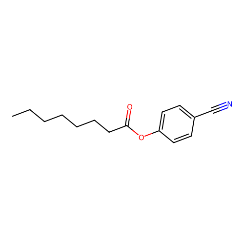 4-Cyanophenyl octanoate structure