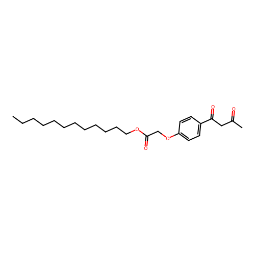 Dodecyl (4-(1,3-dioxobutyl)phenoxy)acetate structure