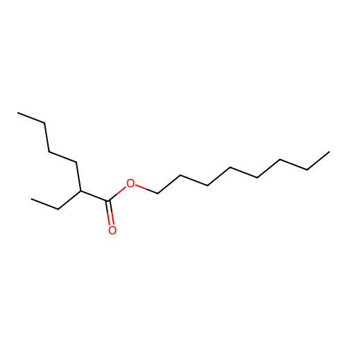 Octyl 2-ethylhexanoate structure