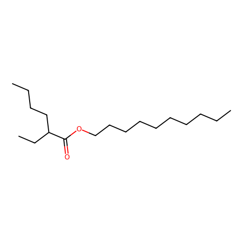 Decyl 2-ethylhexanoate structure