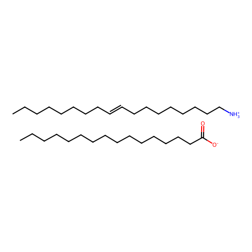 Hexadecanoate;octadec-9-enylazanium structure