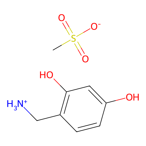 2,4-Dihydroxybenzylammonium methanesulfonate structure