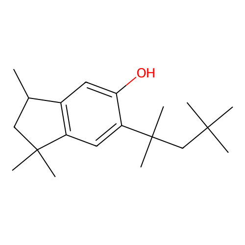 1,1,3-Trimethyl-6-(1,1,3,3-tetramethylbutyl)indan-5-ol structure