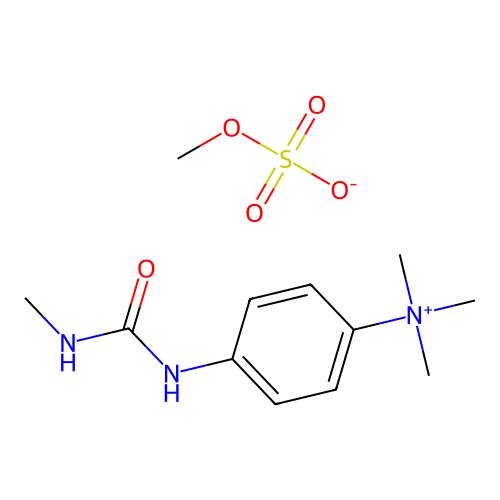 Methyl sulfate;trimethyl-[4-(methylcarbamoylamino)phenyl]azanium structure
