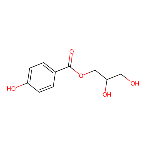 2,3-Dihydroxypropyl 4-hydroxybenzoate structure