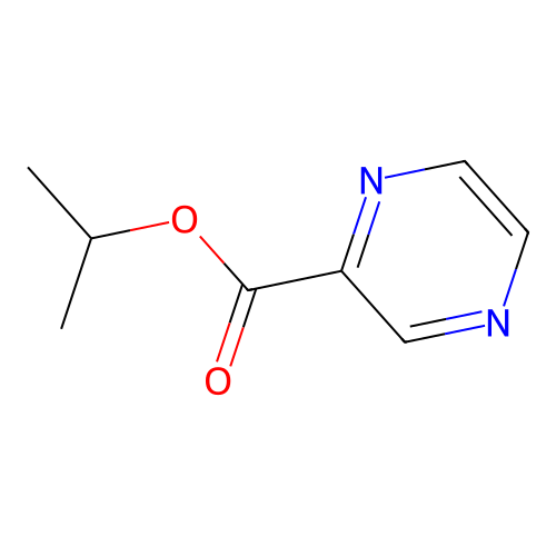Isopropyl pyrazinecarboxylate structure