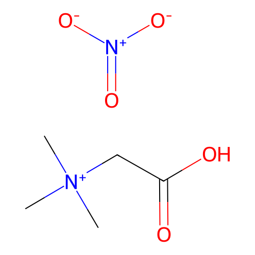 (Carboxymethyl)trimethylammonium nitrate structure
