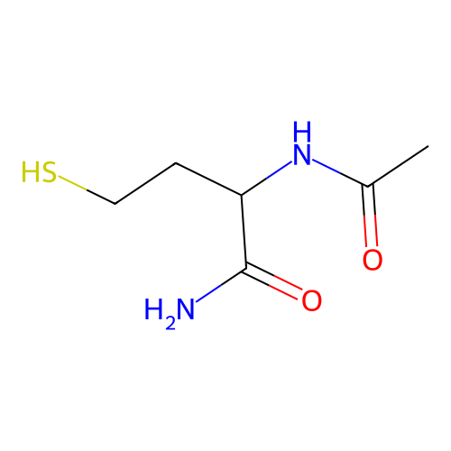 (1)-2-(乙酰氨基)-4-巯基丁酰胺 structure