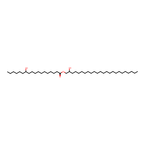 2-Hydroxytetracosyl 12-hydroxyoctadecanoate structure