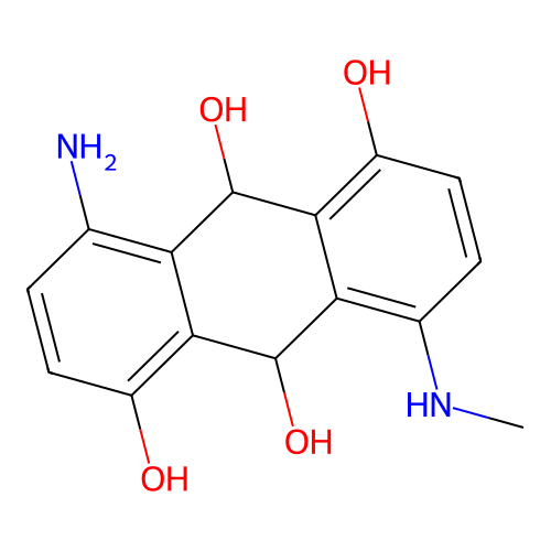4-Amino-9,10-dihydro-8-(methylamino)anthracene-1,5,9,10-tetrol structure