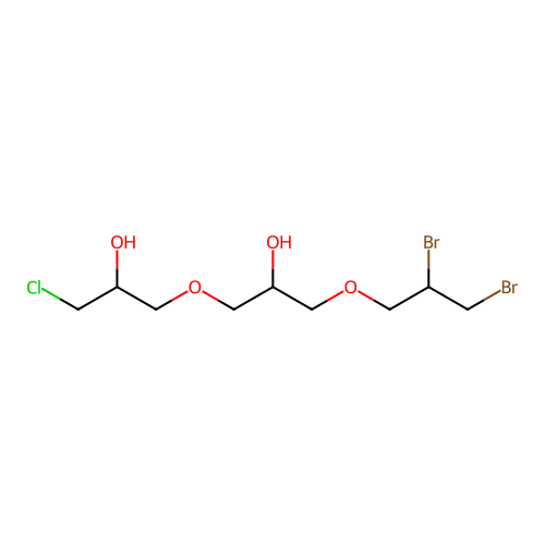 1-Chloro-3-[3-(2,3-dibromopropoxy)-2-hydroxypropoxy]propan-2-OL structure