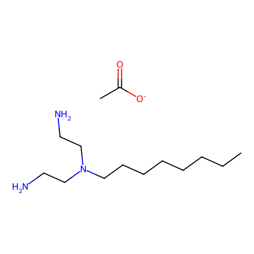 N'-(2-aminoethyl)-N'-octylethane-1,2-diamine acetate structure