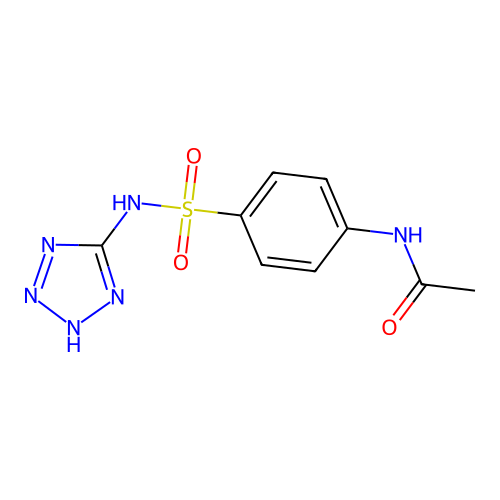 N-[4-(2H-tetrazol-5-ylsulfamoyl)phenyl]acetamide structure