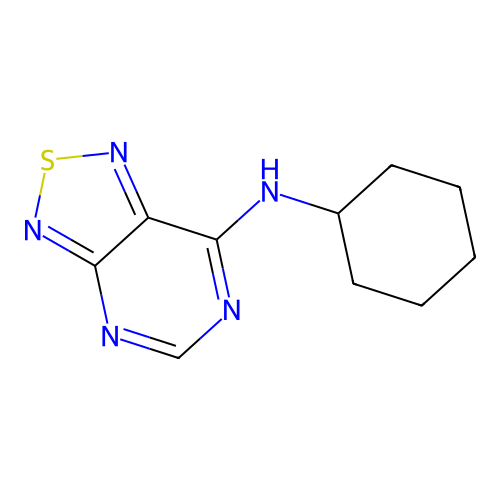 N-Cyclohexyl[1,2,5]thiadiazolo[3,4-d]pyrimidin-7-amine structure