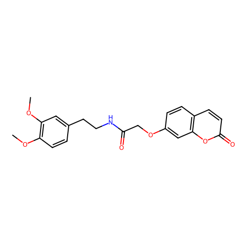 N-[2-(3,4-dimethoxyphenyl)ethyl]-2-[(2-oxo-2H-chromen-7-yl)oxy]acetamide structure