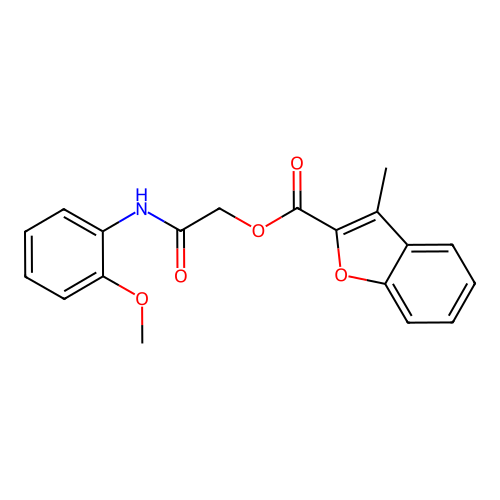 [2-(2-Methoxyanilino)-2-oxoethyl] 3-methyl-1-benzofuran-2-carboxylate structure