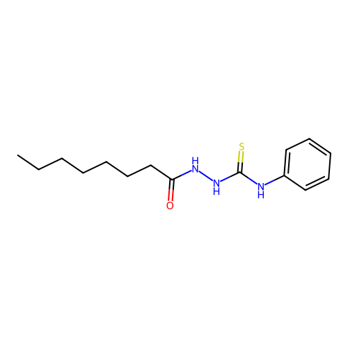 2-octanoyl-N-phenylhydrazinecarbothioamide structure