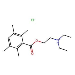 2-(Diethylamino)ethyl 2,3,5,6-tetramethylbenzoate hydrochloride structure