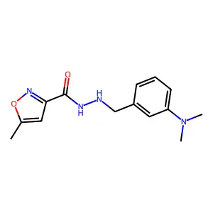 3-Isoxazolecarboxylic acid, 5-methyl-, 2-(m-(dimethylamino)benzyl)hydrazide structure