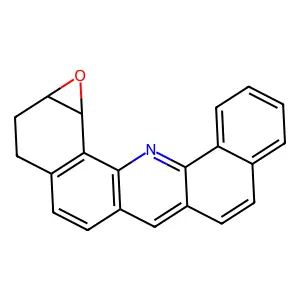 (+)-(1R,2S)-1,2-Epoxy-1,2,3,4-tetrahydrodibenz(c,h)acridine structure