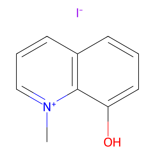 Quinolinium, 8-hydroxy-1-methyl-, iodide (1:1) structure