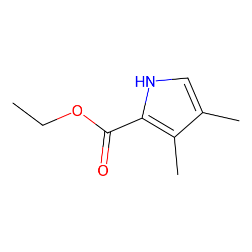 Ethyl 3,4-dimethyl-1H-pyrrole-2-carboxylate structure