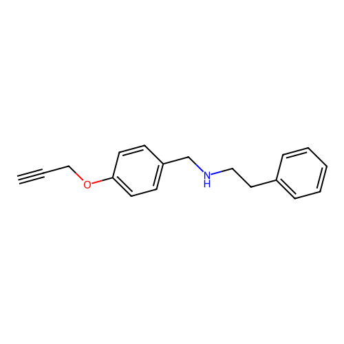 N-(2-phenylethyl)-N-[4-(2-propynyloxy)benzyl]amine structure