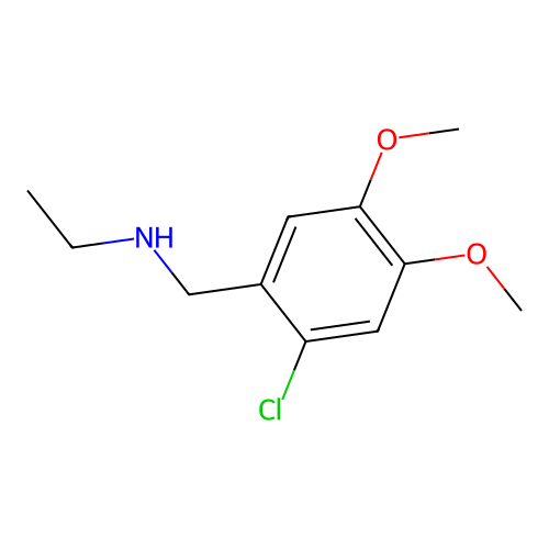 N-[(2-chloro-4,5-dimethoxyphenyl)methyl]ethanamine structure