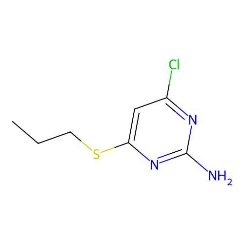 4-氯-6-(丙硫基)嘧啶-2-胺 structure