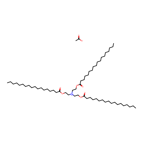 Tris(2-octadecanoyloxyethyl)azanium acetate structure