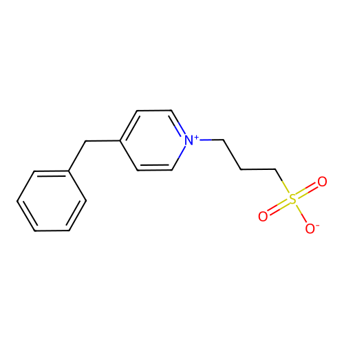 4-Benzyl-1-(3-sulphonatopropyl)pyridinium structure