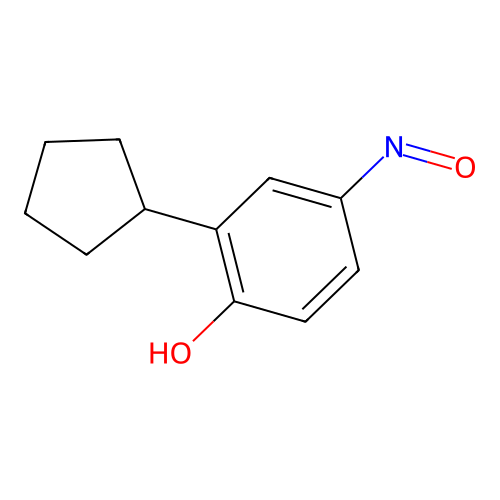 2-Cyclopentyl-4-nitrosophenol structure
