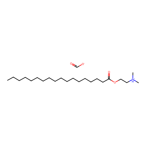 Dimethyl(2-octadecanoyloxyethyl)azanium formate structure