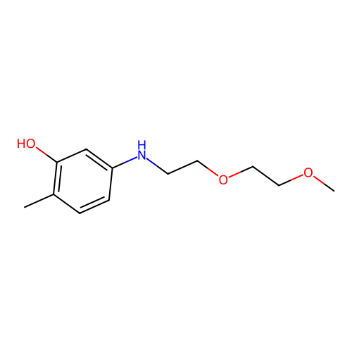 5-((2-(2-Methoxyethoxy)ethyl)amino)-o-cresol structure